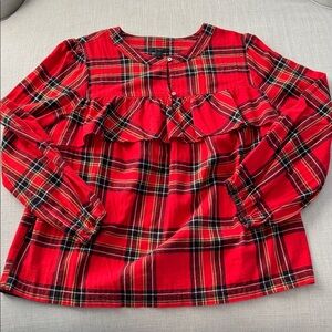J. Crew Red Plaid Women's Blouse 
size: M NWOT ✨